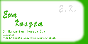 eva koszta business card