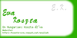 eva koszta business card